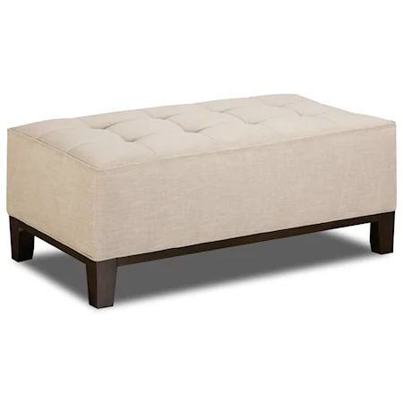 Contemporary Ottoman with Button Tufting